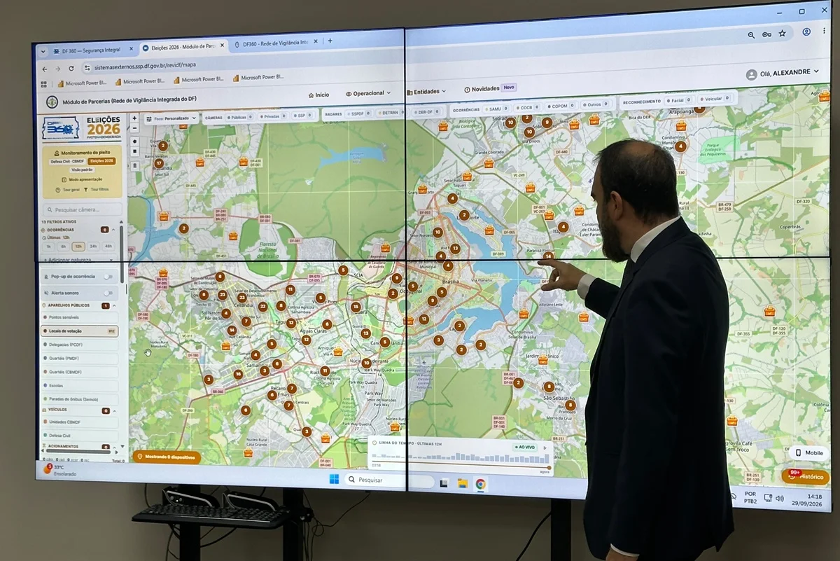 Eleições: locais de votação são monitorados por drones da PMDF pela 1° vez - imagem 1 Eleições: locais de votação são monitorados por drones da PMDF pela 1° vez - imagem 1