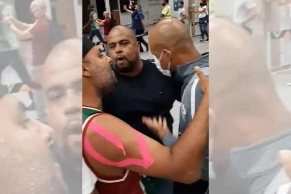 Torcedores do Fluminense brigam com seguranças no aeroporto