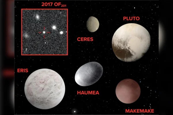 Ilustração colorida de objeto astronômico novo - Metrópoles