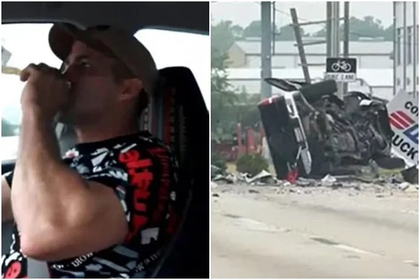 Homem provoca acidente