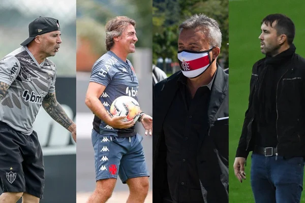 Jorge Sampaoli, Ricardo Sá Pinto, Domènec Torrent e Eduardo Coudet