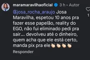Mara Maravilha expõe Gabriel Torres e diz que banca o ex-marido - imagem 2 Mara Maravilha expõe Gabriel Torres e diz que banca o ex-marido - imagem 2