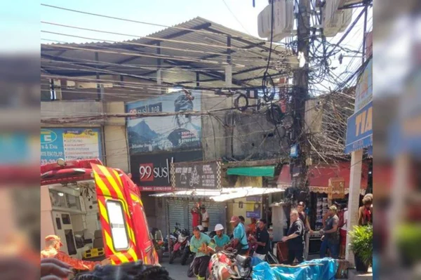 grávida sendo socorrida