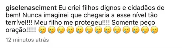 Gisele Nascimento defende filho que matou o tio a tiros: “Me protegeu” - destaque galeria Gisele Nascimento defende filho que matou o tio a tiros: “Me protegeu” - destaque galeria
