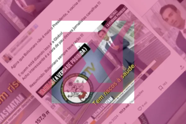 Print de publicação que tira reportagem da TV Globo sobre febre amarela de contexto para atacar vacina contra Covid. - Metrópoles