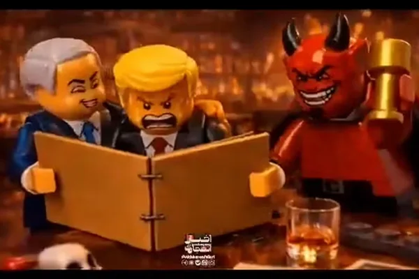 Imagem colorida, Irã usa animação estilo Lego para atacar EUA e Israel em propaganda - Metrópoles