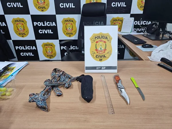 Imagem colorida de objetos apreendidos pela PCDF