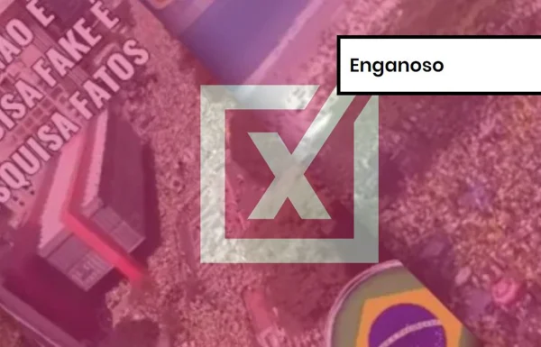 Imagem colorida de post que engana sobre manifestações a favor de Bolsonaro