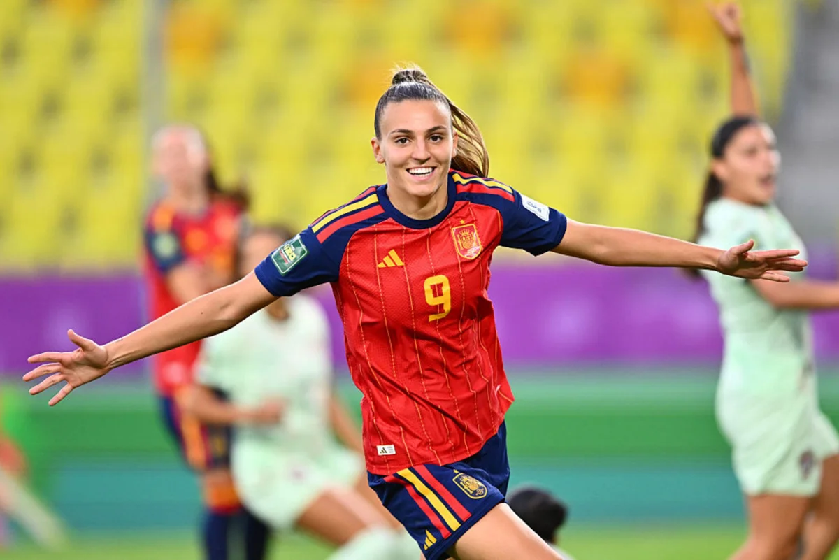 Marisa García marcou o primeiro da Espanha no jogo Marisa García marcou o primeiro da Espanha no jogo