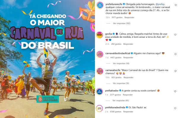 Imagem colorida de post no instagram. Metrópoles