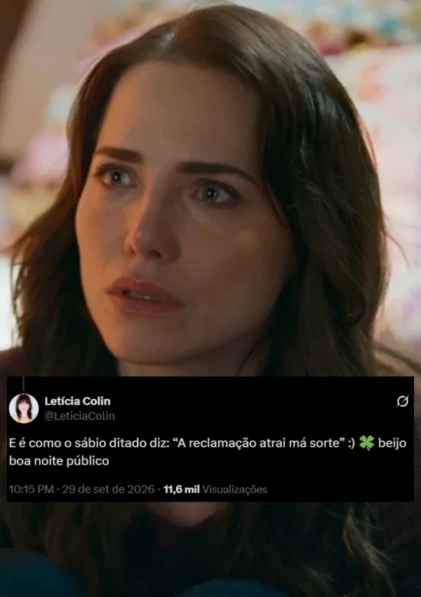 Letícia Colin responde a críticas sobre atuação em Quem Ama Cuida - destaque galeria Letícia Colin responde a críticas sobre atuação em Quem Ama Cuida - destaque galeria