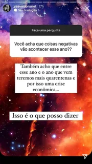 Além de uma pandemia e desastres ambientais, ela ainda afirmou que uma nova crise econômica pode chegar