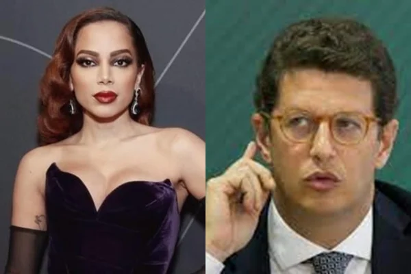 Anitta e Ricardo Salles