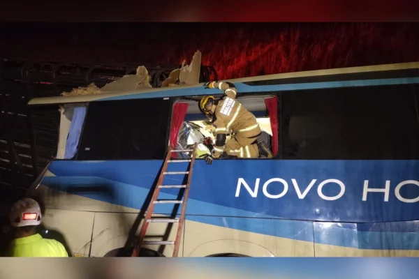 Mãe e filho de 5 anos morrem em acidente com ônibus na BR-135, em MG - destaque galeria