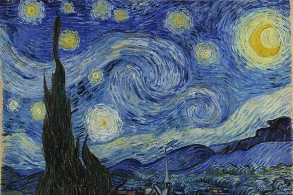 Imagem colorida mostra pintura de Van Gogh - Metrópoles