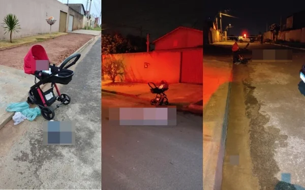 imagem colorida homem mata esposa e abandona filho na rua goias