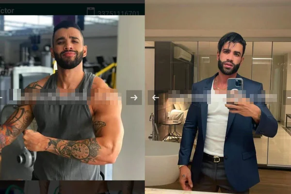 Fotos coloridas de Gusttavo Lima usadas em site de prostituição