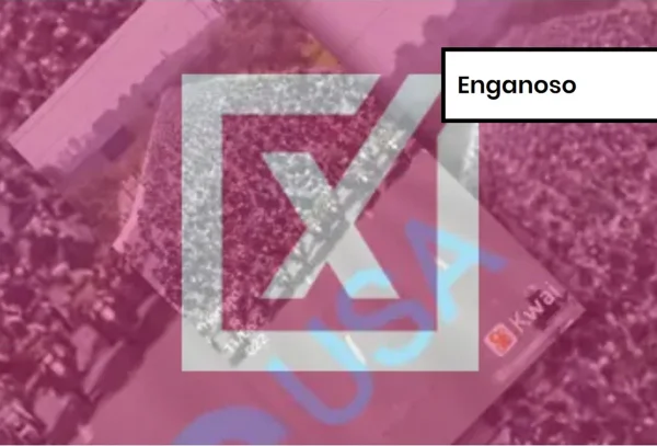 Imagem colorida de post enganoso sobre motociata de Bolsonaro