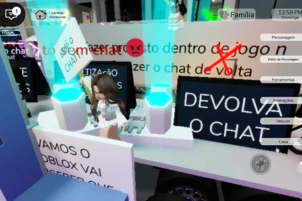 Jogadores fazem protesto no Roblox