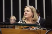 A ministra Gleisi Hoffmann