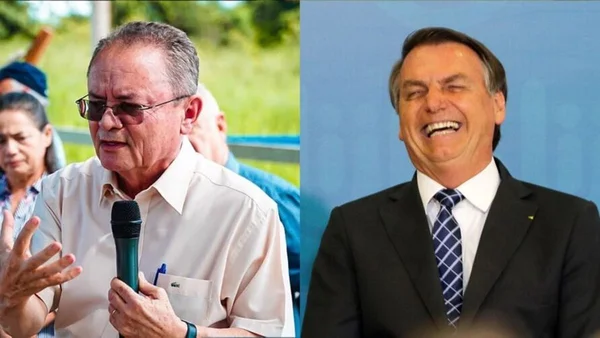 montagem com duas fotos: uma do presidente Jair Bolsonaro e outra de Zequinha Marinho