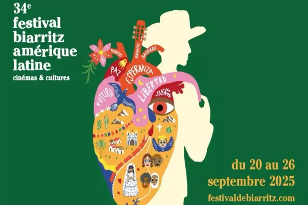 Cartaz da 34ª edição do Festival de Cinema Latino-Americano de Biarritz, França