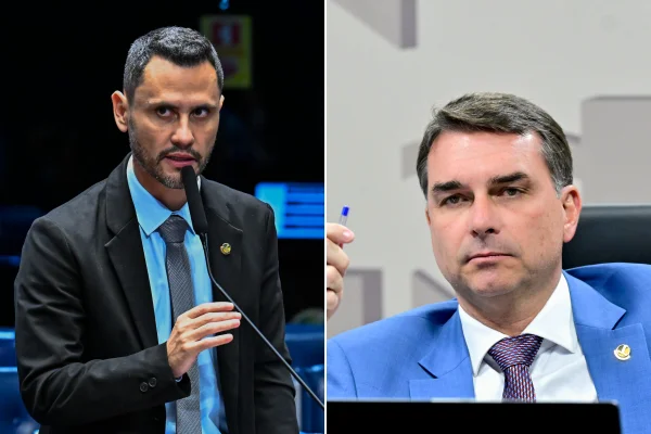Senadores Cleitinho Azevedo e Flávio Bolsonaro