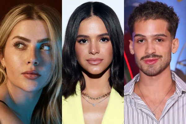 Montagem colorida de Jade Picon, Bruna Marquezine e João Guilherme - Metrópoles