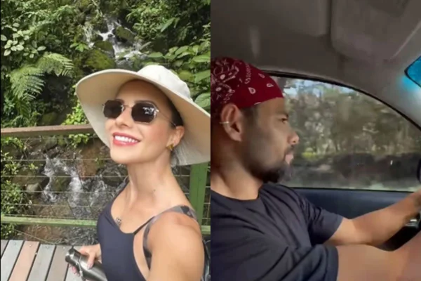 Foto colorida de Sandy e Pedro - Metrópoles