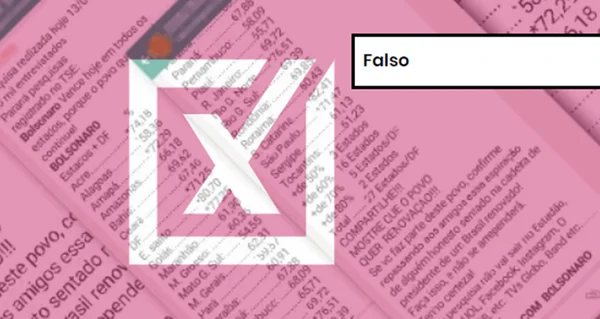 Captura de tela de texto do WhatsApp com etiqueta "falso"