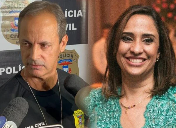 Imagem colorida de uma montagem com o delegado responsável pelo caso e da advogada assassinada - Metrópolesda advogada