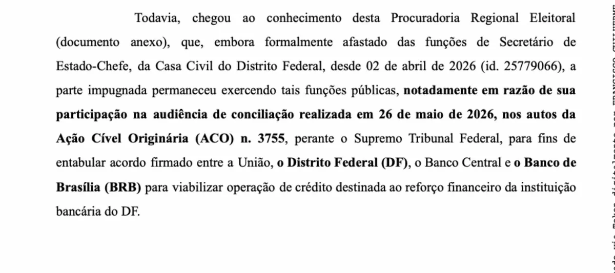 MP citou ata na qual Gustavo Rocha é identificado como secretário da Casa Civil, após período da desincompatibilização, para impugnar a candidatura dele a vice-governador MP citou ata na qual Gustavo Rocha é identificado como secretário da Casa Civil, após período da desincompatibilização, para impugnar a candidatura dele a vice-governador