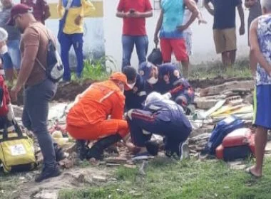 Criança morre e homem fica ferido após queda de muro de um colégio