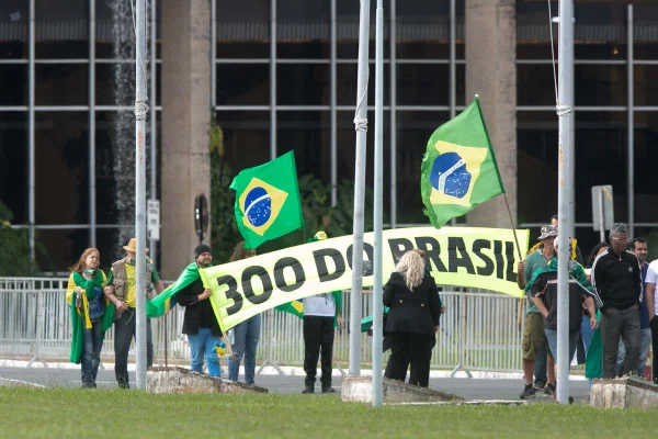 Acampamento dos "300 do Brasil". Grupo apoiador de Bolsonaro durante protesto na Esplanada