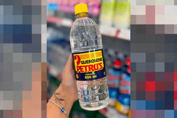 Imagem colorida de produto querosene Petrus