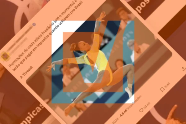 Print de publicação no X sobre taxação de imposto em cima de medalhas e prêmios em dinheiro para atletas brasileiros nas Olimpíadas de Paris. - Metrópoles