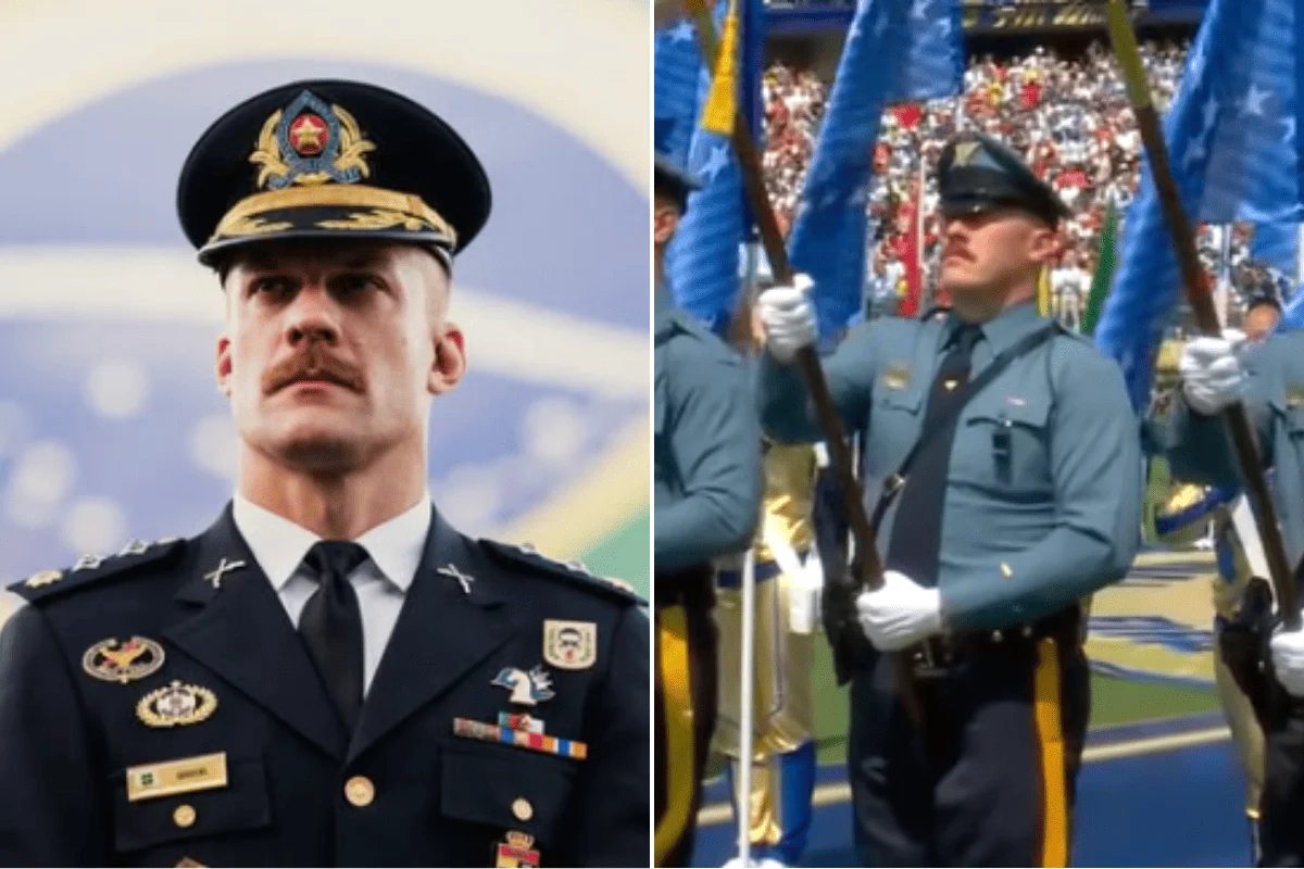 Ao assistir ao evento, o amigo do major notou que um dos policiais norte-americanos em campo tinha feições parecidas com as do porta-voz da PMDF Ao assistir ao evento, o amigo do major notou que um dos policiais norte-americanos em campo tinha feições parecidas com as do porta-voz da PMDF