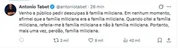 Antonio Tabet ironiza repercussão de publicação sobre "família miliciana" Antonio Tabet ironiza repercussão de publicação sobre "família miliciana"