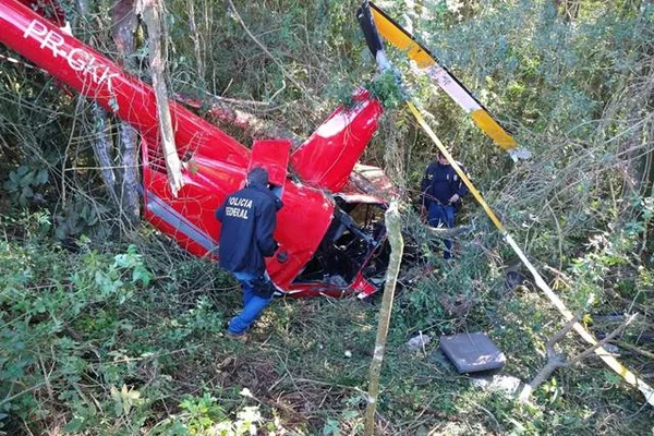 Piloto de helicóptero que caiu teria pedido ajuda para esconder cocaína