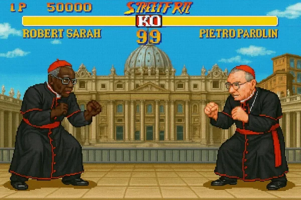 Foto colorida de meme do conclave - Metrópoles
