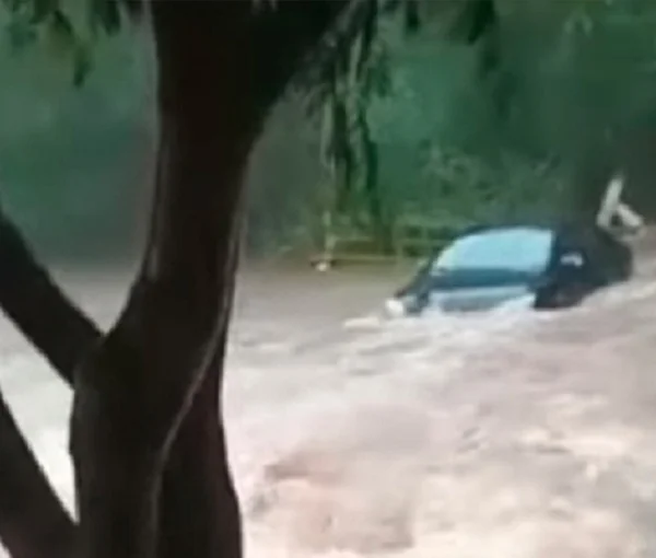 Moradora se desespera ao ver enxurrada