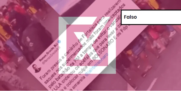 Captura de tela do Twitter com etiqueta rosa de conteúdo enganoso