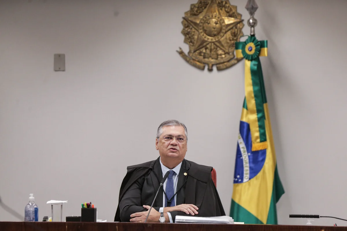 Ministro Flávio Dino no julgamento Ministro Flávio Dino no julgamento