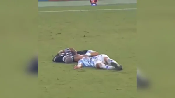 Imagem colorida do lance entre Remo x Paysandu - Metrópoles