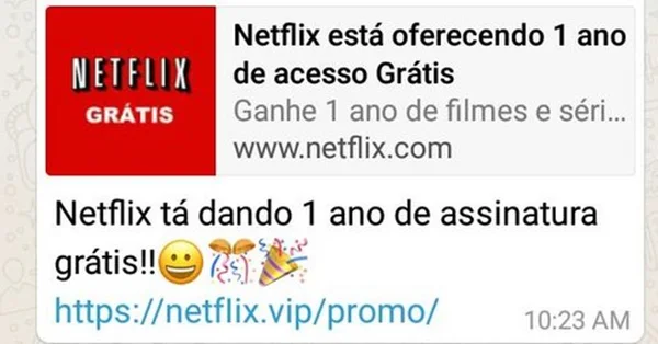 Novo golpe na internet oferece contas gratuitas na Netflix