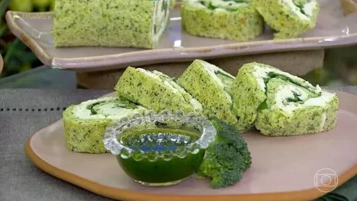 Rocambole de brócolis