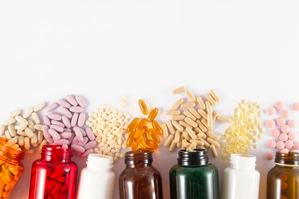 Caixas com vitaminas