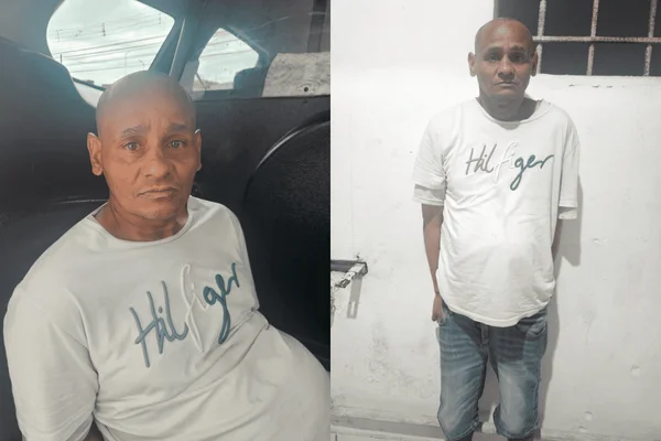 Colagem colorida de homem preso por importunação sexual contra mulheres em banheiro de hospital - Metrópoles