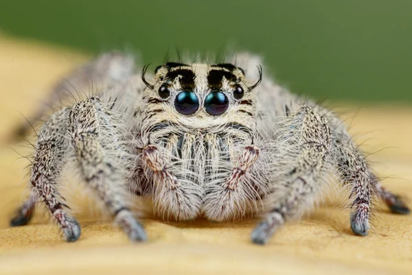 Foto de aranha branca de olhos grandes - Metrópoles