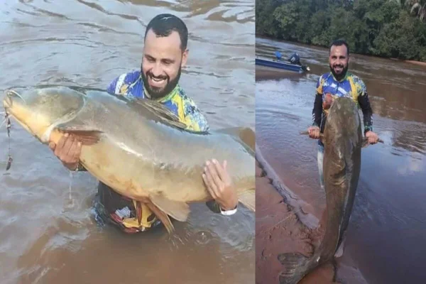 Imagem do empresário com o jaú - Metrópoles
